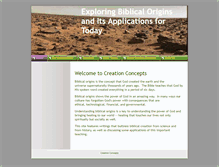 Tablet Screenshot of creationconcepts.org